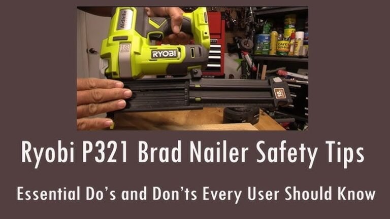 Brad Nailer Safety Tips