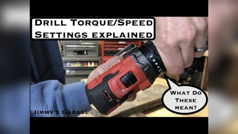 Cordless Drill Torque Settings Explained