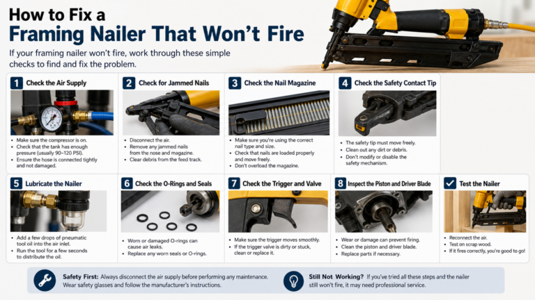 How to Fix a Framing Nailer That Won’t Fire