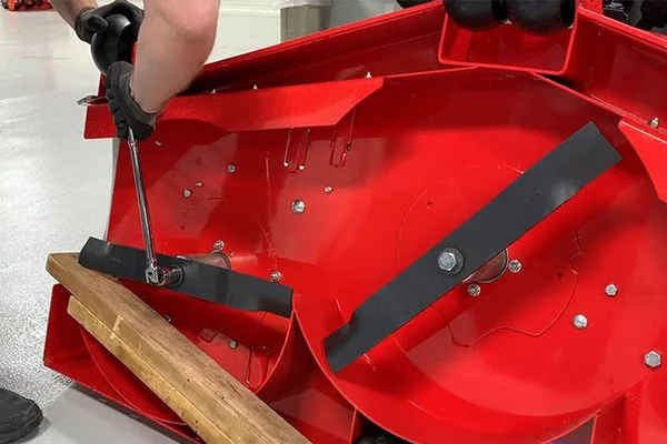 black mower blade setup