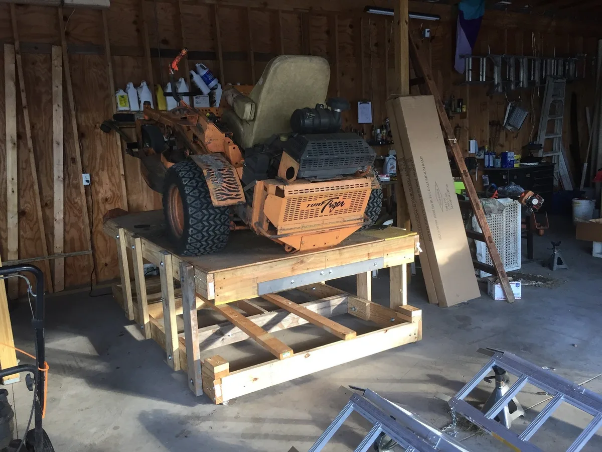 diy lawn mower lift