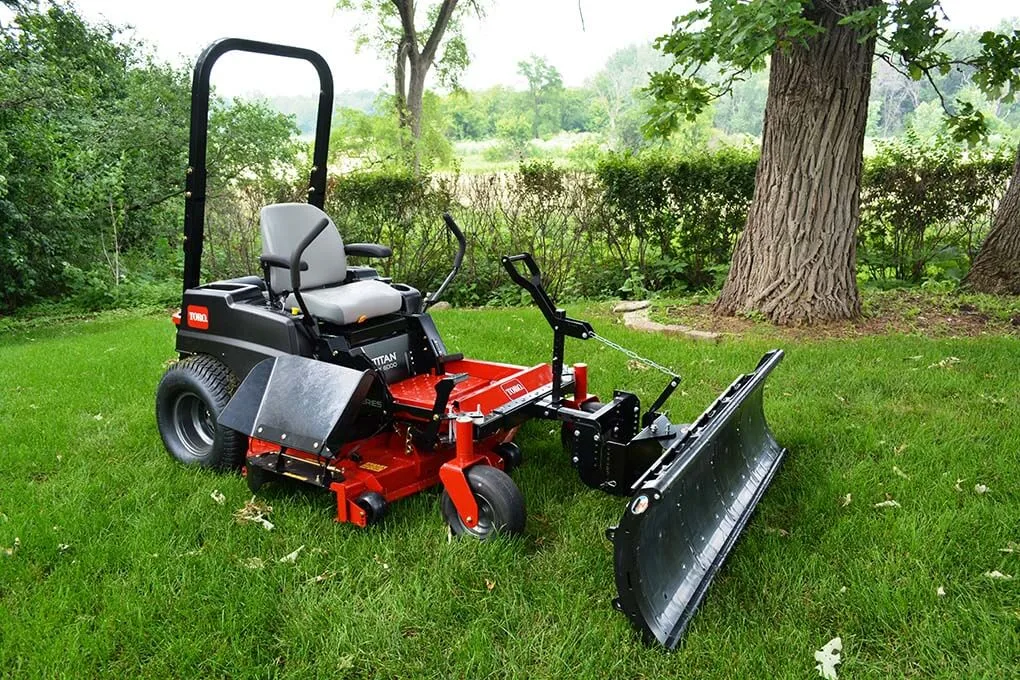 homemade snow plow lawn mower