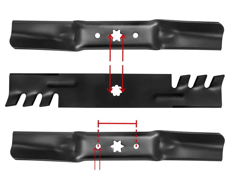 mulching mower blade raised discharge lip